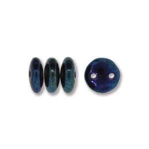 Perles de lentilles tchèques Iris Blue 50/fil
