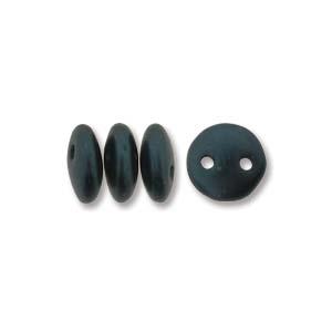 Perles de lentilles tchèques pastel turquoise foncé 50/fil