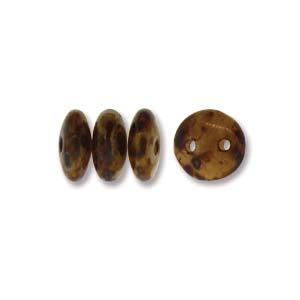 Perles de lentilles tchèques Beige Picasso 50/fil