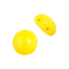 Czech Candy Beads 22/strand - Opaque Yellow