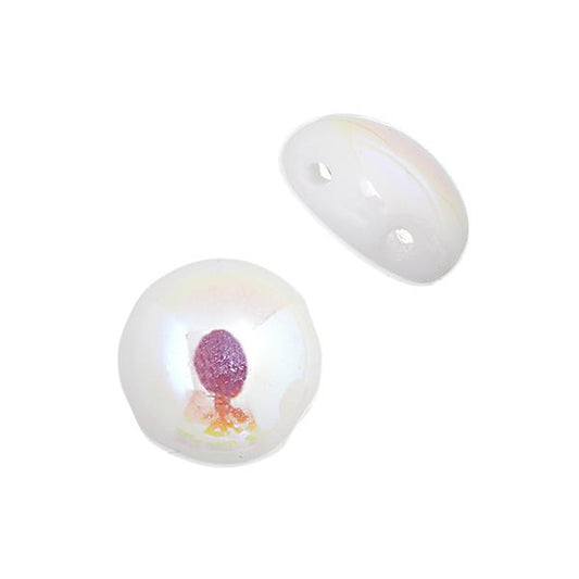 *Czech Candy Beads 8mm White Alabaster AB 22/strand