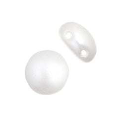 Czech Candy Beads 22/strand - White Pearl Pastel