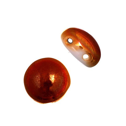 *Czech Candy Beads 8mm Sunset Half Coated 22/strand