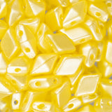 *5x8mm Czech Diamonduo Beads Pastel Lemon 5.5g