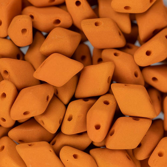 *5x8mm Czech Diamonduo Beads Pumpkin Pie 5.5g