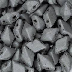 5x8mm Czech Diamonduo Beads Concrete Grey 5.5g