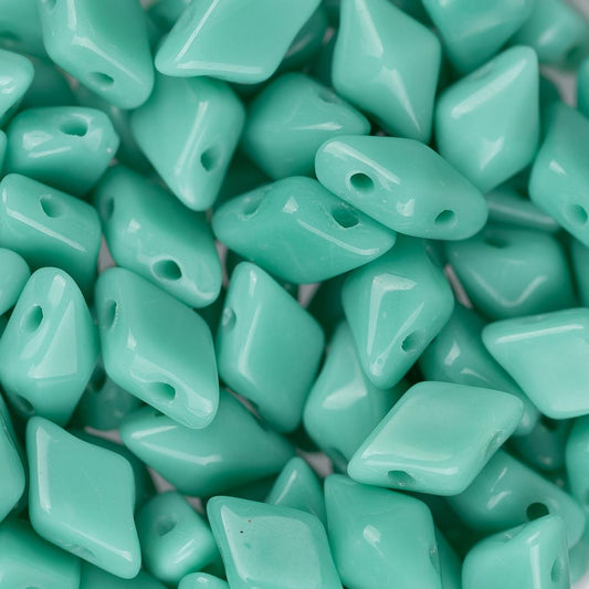 *5x8mm Czech Diamonduo Beads Turquoise 5.5g