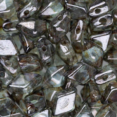 5x8mm Czech Diamonduo Beads Lumi Green 5.5g