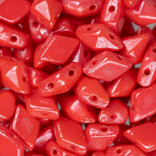 *5x8mm Czech Diamonduo Beads Coral Shimmer 5.5g
