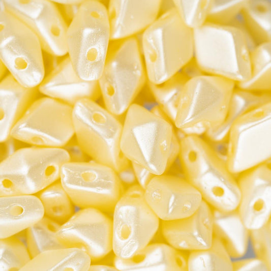*5x8mm Czech Diamonduo Beads Cream Airy Pearl 5.5g