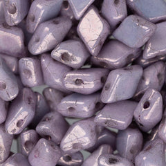5x8mm Czech Diamonduo Beads Chalk Lumi Purple 5.5g