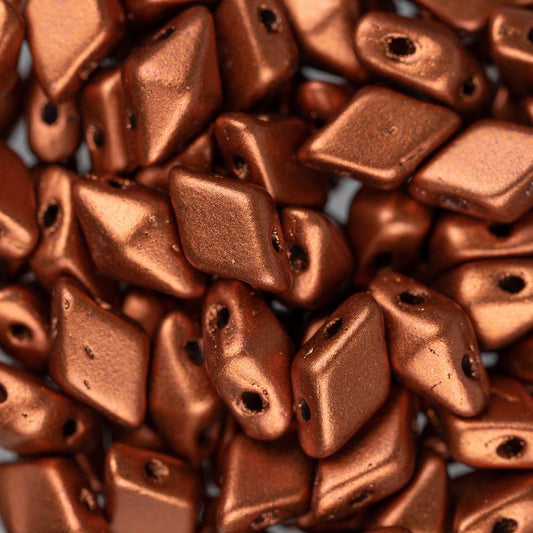 *Czech Diamonduo Beads Matte Copper 5.5g