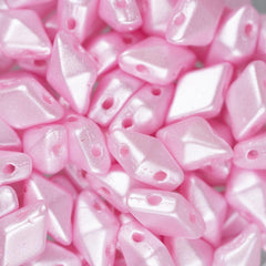 5x8mm Czech Diamonduo Beads Pink Airy Pearl 5.5g