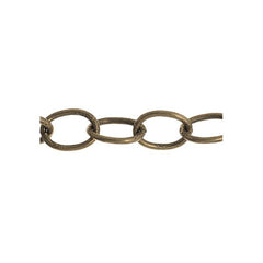 Chain Cable 7x9mm Links Antique Brass 1m