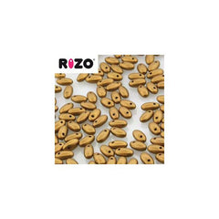 *Czech Rizo Beads 22g Brass Gold