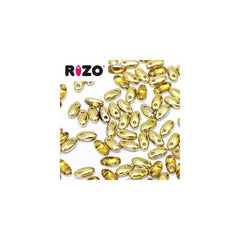 *Czech Rizo Beads 22g Topaz Amber