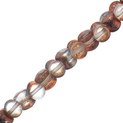 *4x6mm Czech Pellet Beads Crystal Sunset Half Coated 44/Strand