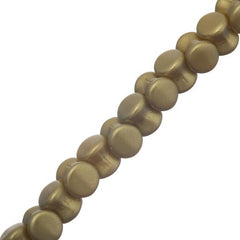 *4x6mm Czech Pellet Beads Pearl Khaki Pastel 44/Strand