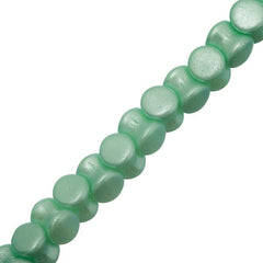 *4x6mm Czech Pellet Beads Pearl Mint Pastel 44/Strand