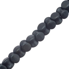 *4x6mm Czech Pellet Beads Pearl Anthracite Pastel 44/Strand