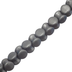 *4x6mm Czech Pellet Beads Pearl Cool Grey Pastel 44/Strand