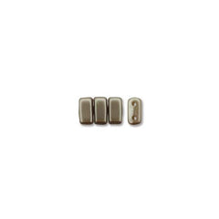 *Czech Brick Beads 50/strand Pastel Grey Brown