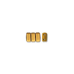 *Czech Brick Beads 50/strand Metallic Goldenrod Matte