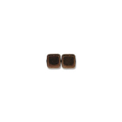 6mm Czech Tile Beads Dark Bronze 25/Strand