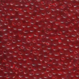 Goutte Miyuki 3.4mm Transparent Rouge Orange 25g