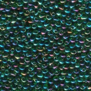 Goutte Miyuki 3.4mm Vert Transparent AB 25g