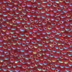 3.4mm Miyuki Drop Transparent Red AB 25g