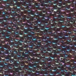 3.4mm Miyuki Drop Transparent Smoky Améthyste AB 25g