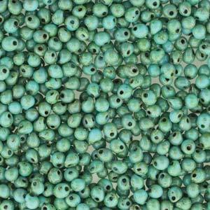 3.4mm Goutte Miyuki Mat Picasso Vert Écume 25g