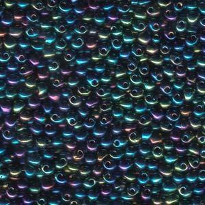 Goutte Miyuki 3.4mm Métallique Bleu Vert Iris 25g