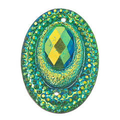 Lime AB 18x25mm Oval Sew-On Stone #9107-09 10/pk