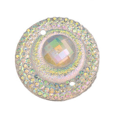 Crystal AB 20mm Round Sew-On Stone #9108-00 10/pk