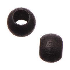 8x6.5mm Black Round Wood Beads 50/pk