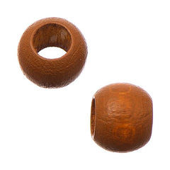 8x6.5mm Coffee Round Wood Beads 50/pk