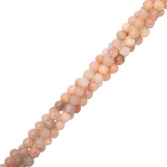 4mm Moonstone Multi (Natural) Beads 15-16" Strand