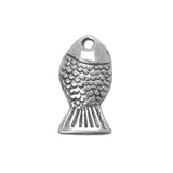 9/16" Fish Metal Charm 5/pk