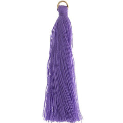 2.25" Purple Poly Cotton Tassels with Jump Ring 10/pk