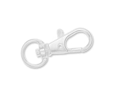 1 5/8" Silver Key Ring Swivel Clip 4/pk