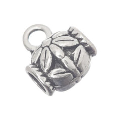 Antique Silver Flower Bead Bails 10/pk