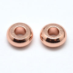 Spacer 4mm Donut, Rose Gold Beads 25/pk