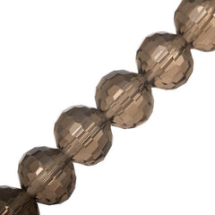 *India Crystal 10mm Multi Faceted Black Diamond 23/Strand