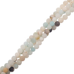 4mm Amazonite Matte (Natural) Beads 15-16" Strand