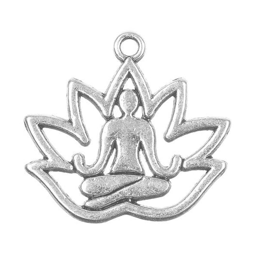 Breloque Lotus Yoga 3/4" 5/pqt