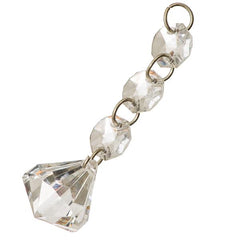 Crystal Acrylic Chandelier Chain & Diamond Drop 1/pk