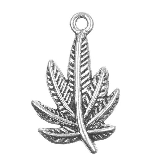 Breloque en Métal Feuille de Pot 1" 5/pk