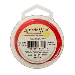 18g Artistic Wire Red 10yd